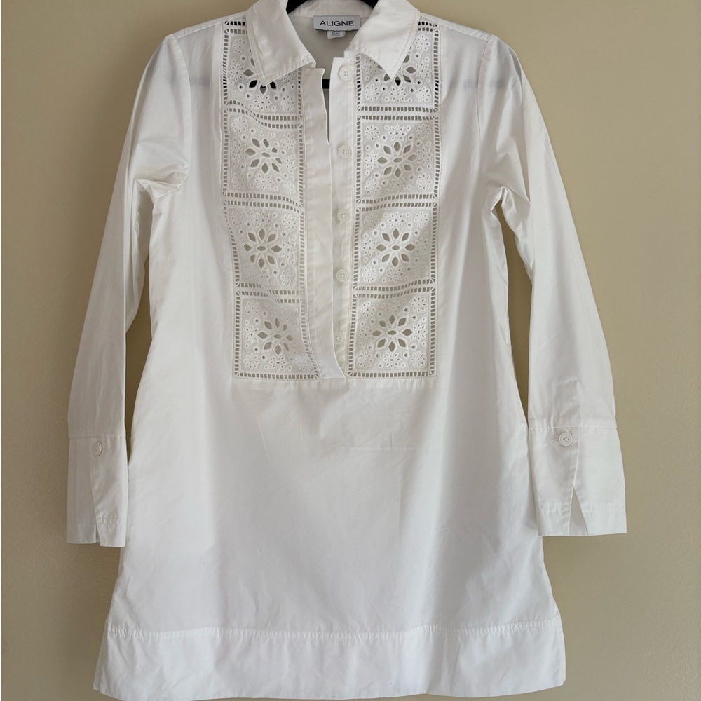 Aligne White Eyelet Tunic dress